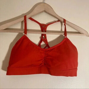 Prana red  sport bra with pads